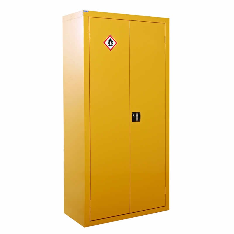 Hazardous Storage COSHH Cupboard 1800H x 900W x 450D 2 door 3 shelves