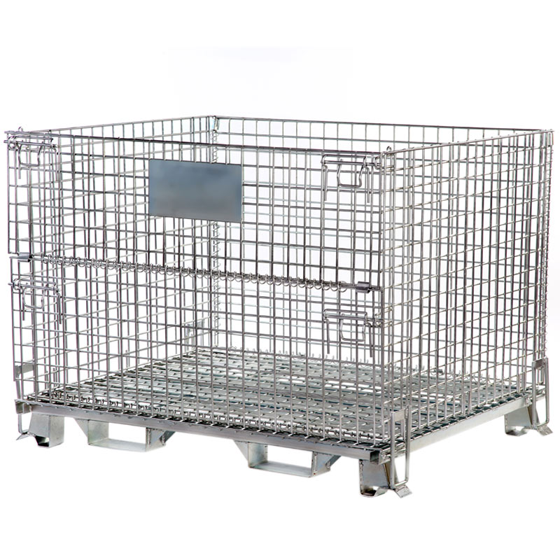 Heavy-Duty Folding Pallet Cage with Fork Guides - 1500kg load capacity - 900 x 1200 x 1000mm (H x W x D)