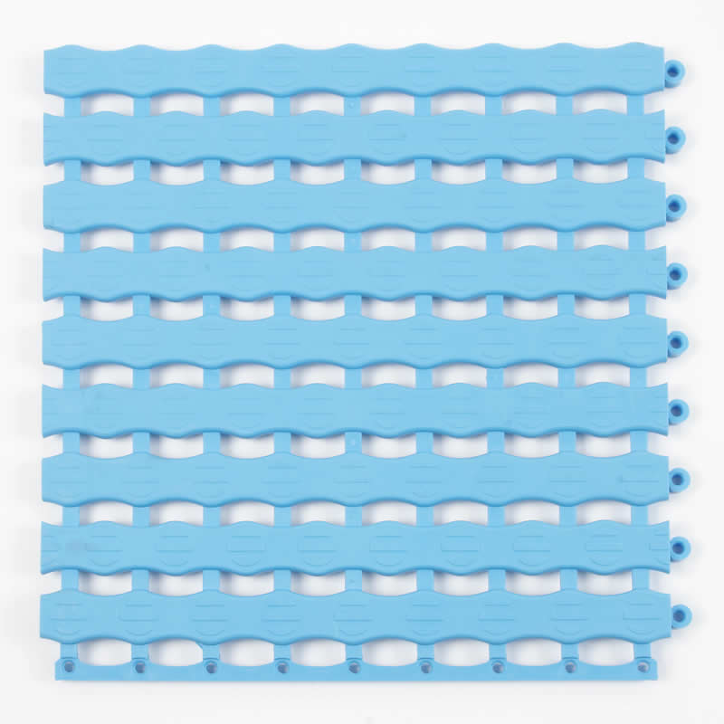 Herontile PVC Swimming Pool Matting Tiles - 15mm thick - 330 x 330mm  - 3m² - pack of 27 tiles - Light Blue