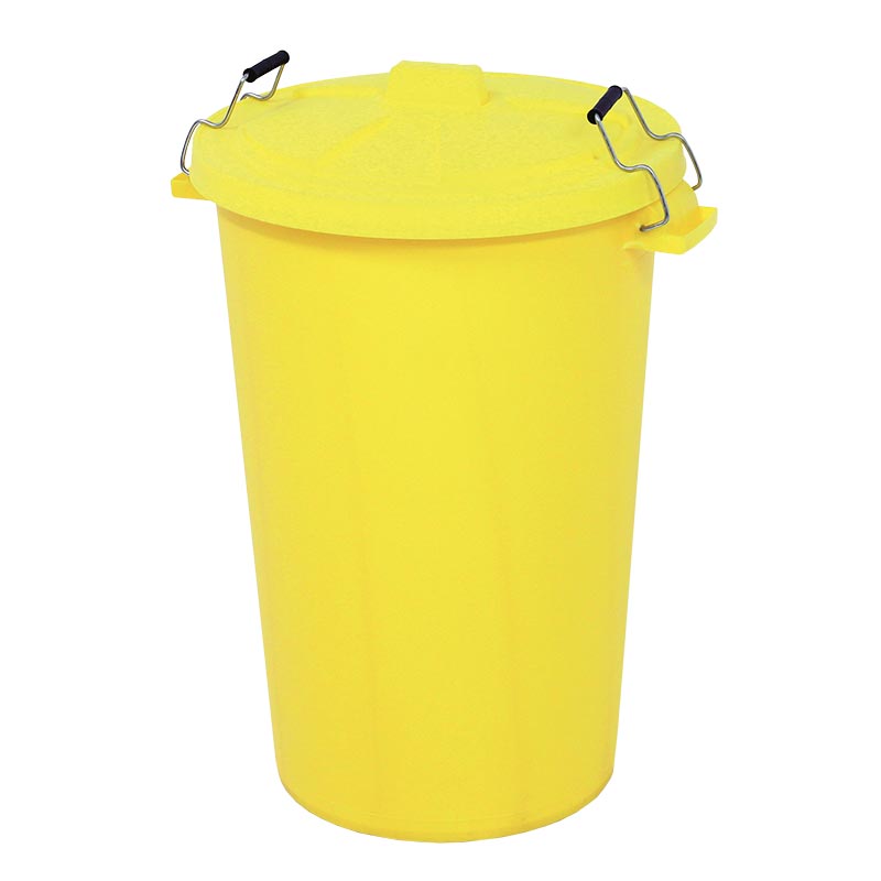 90 Litre Lightweight Dustbin - Yellow