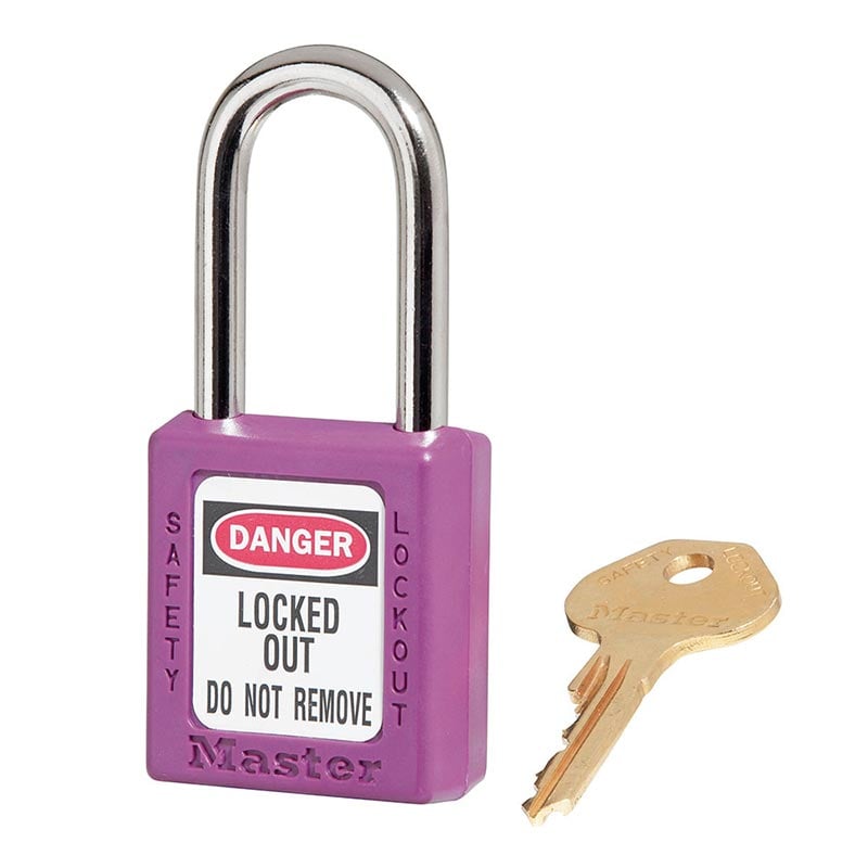 Master Lock 410 44mm Zenex Safety Lockout Padlock - Purple