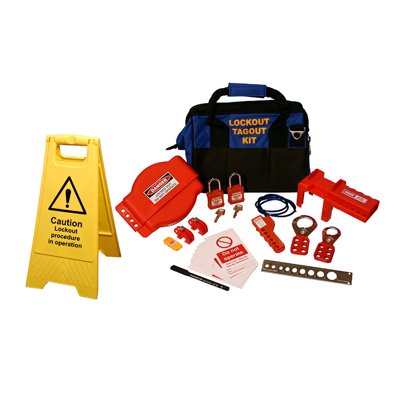 Medium Lockout Tagout Kit - for electrical and mechanical lockout tasks - Supplied in kit bag