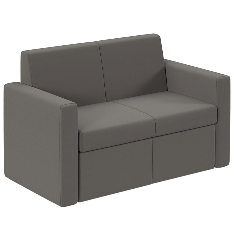 Oslo Soft Seating Double Seat Sofa - Present Grey - 850 x 1105 x 710mm