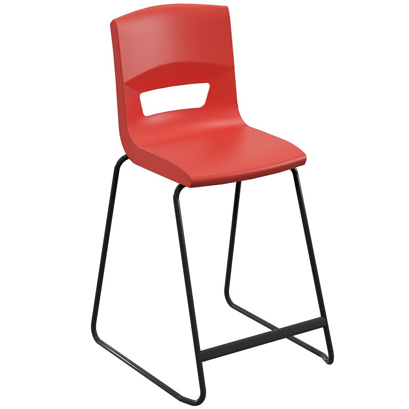 Postura+ High Chair - Poppy Red - 610mm Seat Height