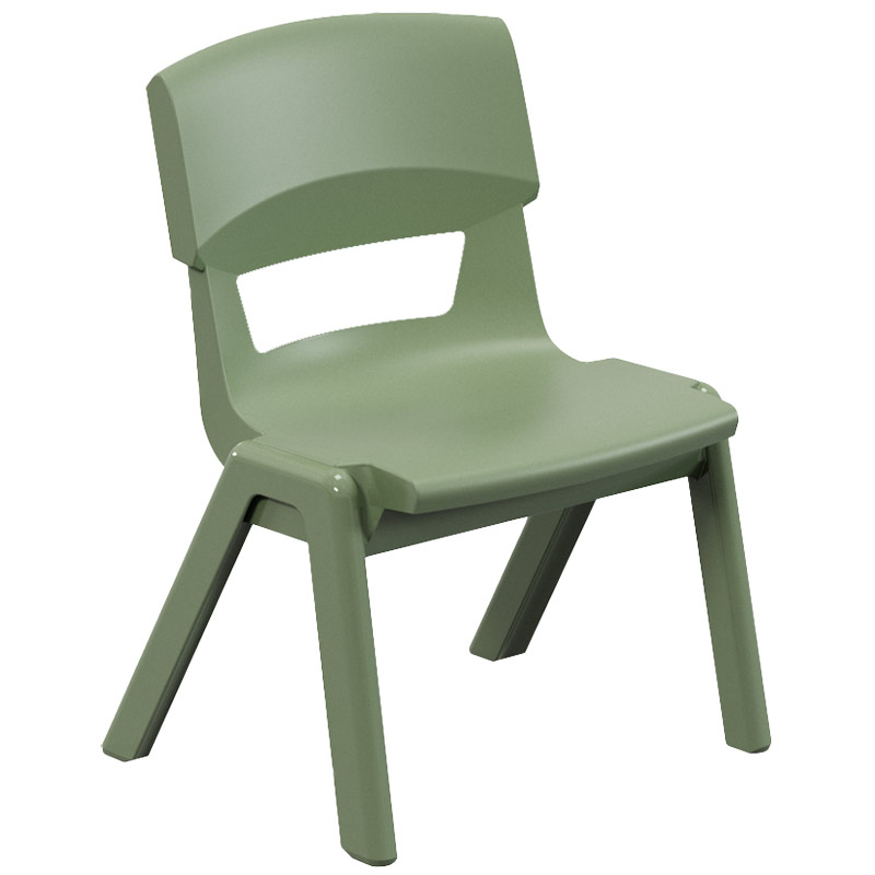 Postura+ One-Piece Plastic School Chair Size 1 - Moss Green