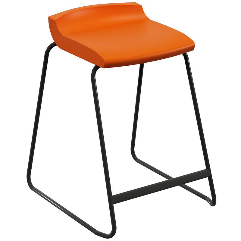 Postura+ Stool - 610mm Seat Height - Tangerine Fizz