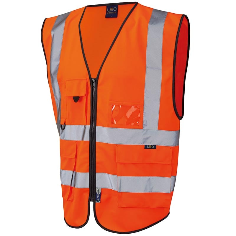 Premium Orange Hi-Vis Vest - Size Large