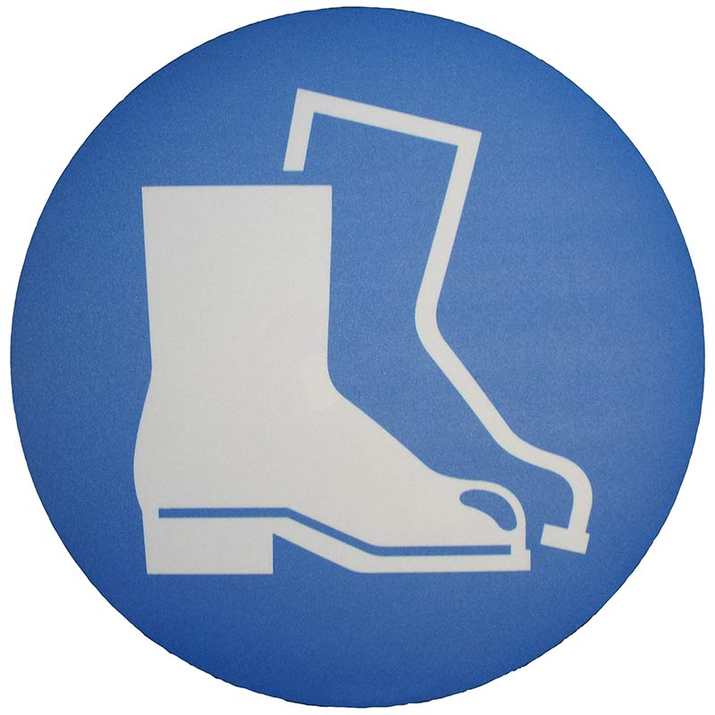 Protective Footwear - Graphic Floor Sign Sticker - 430mm diameter