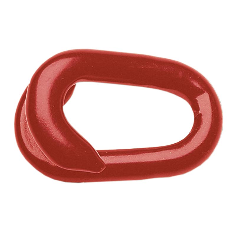 7mm Red Plastic Coated Galvanised Steel Chain Connecting Quick Link