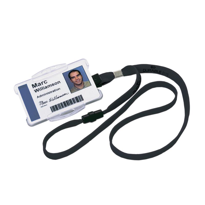 Black Safety Lanyard ID Holder - pack of 10 - Unisex