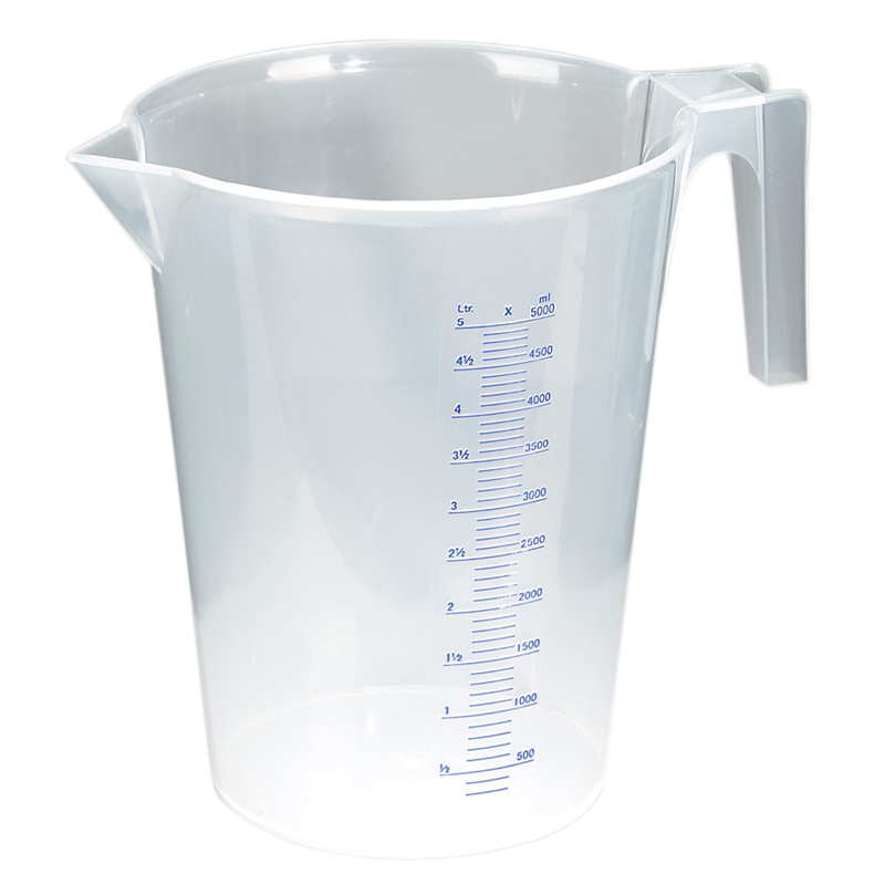 Sealey 5 Litre Measuring Jug - Translucent with easy-to-read millilitres and litres scales