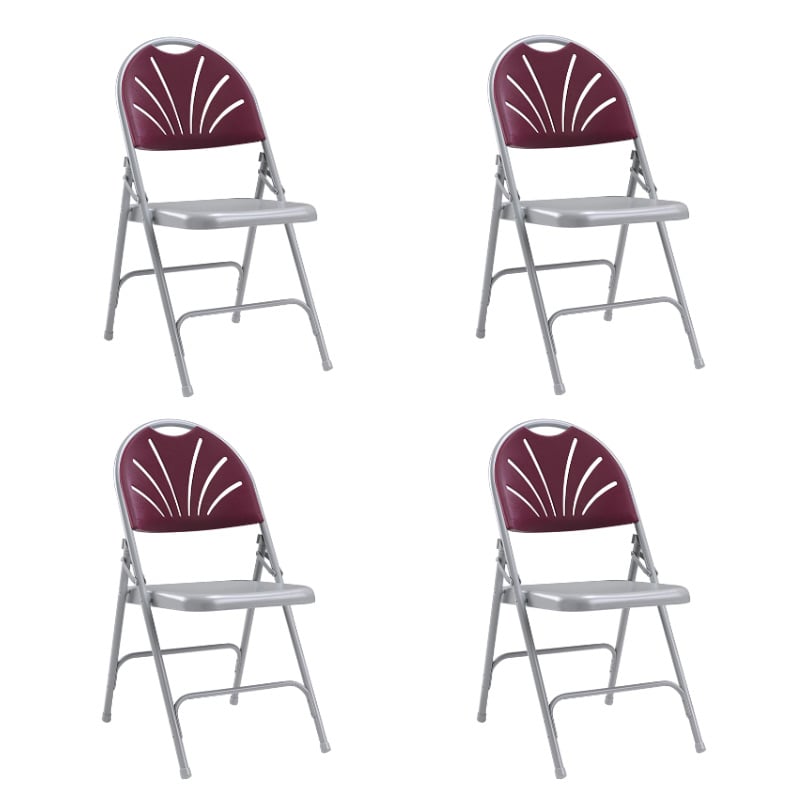 Series 2600 Folding Chairs - Burgundy - Pack of 4