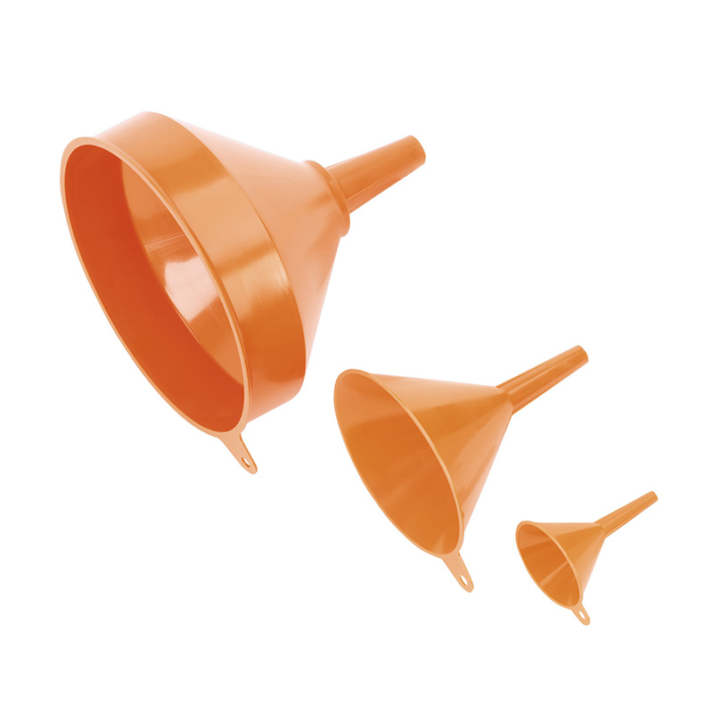 Set of 3 Funnels 75, 150 and 250mm Dia for Oils, Fuel Acids