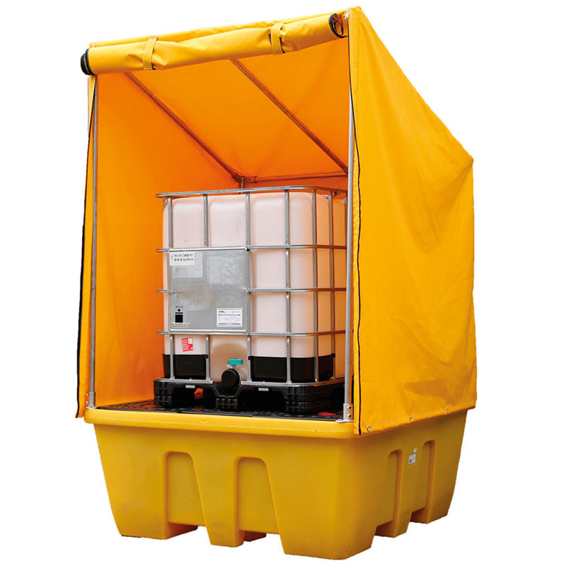 Single IBC Containment Pallet with Cover