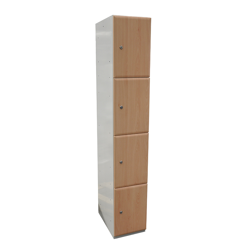 Timber Effect 4 Door Locker - 1800h x 300w x 450d