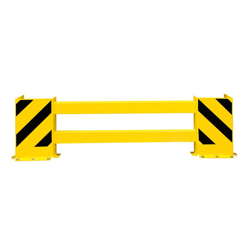 TRAFFIC-LINE Pallet Racking End Frame Protector - Yellow & Black - Adjustable Width: 900-1300mm