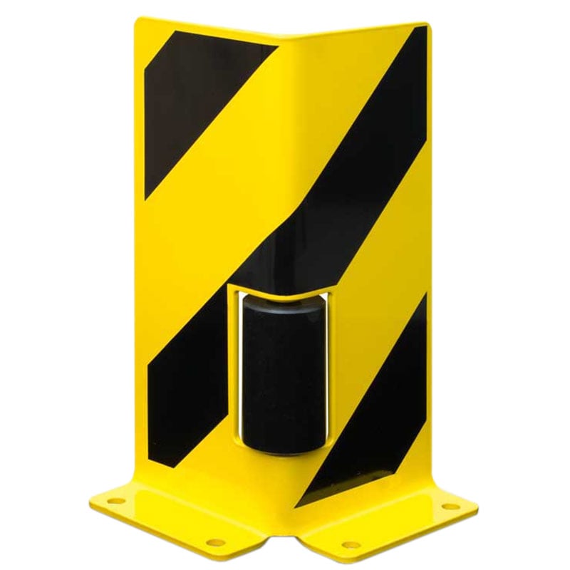 TRAFFIC-LINE Guide Roller Racking Protector Yellow & Black - Right Angle Profile