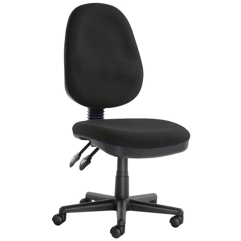 Twin Lever Black Operator Chair No Arms