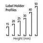 Label holder profiles