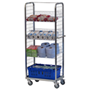 2-sided merchadise display roll cage with U shelves