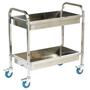 201 Grade Stainless Steel Shelf Trolley with Deep Trays