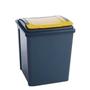 50L recycling bin with yellow lid