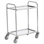 2-shelf 304 grade stainless steel tray trolley