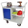 Mobile Maintenance Trolley with Side Cupboard & Shelves