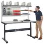 Electric Height Adjustable Workbench Use