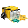 Acid, caustic & solvent spill kit in yellow PVC bag