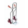 Lightweight aluminium stair climbing sack truck with skids, wheel guards and knuckle protectors