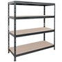 Heavy-duty rivet shelving with chipboard shelves - 400kg per shelf