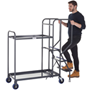 Apollo picking trolley with 3 steps and 2 steel shelves