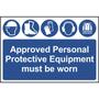 Approved Personal Protective Equipment Must Be Worn Sign