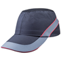 Baseball-style black and red bump cap