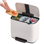 Brabantia triple-compartment pedal bin