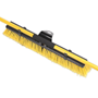Bulldozer yard broom with detachable handle stored with brush head