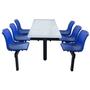 6 Seat Canteen Table & Chairs Unit