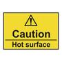 Caution Hot Surface Sign 50 x 75mm