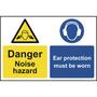 Caution Noise Hazard - Ear Protectors Must Be Worn Sign