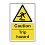 Caution Trip Hazard Sign
