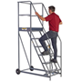 Climb-It 6-tread grey warehouse safety steps