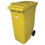 360L yellow clinical waste wheelie bin