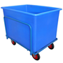 Blue food-grade container truck