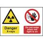 Danger X-Rays Do Not Enter Sign