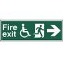 Disabled Fire Exit Running Man Arrow Right Sign