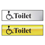 Toilet Mini Sign With Disabled Symbol