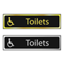 Toilets Mini Sign With Disabled Logo