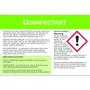 Hazard label for disinfectant