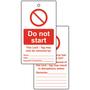 Do Not Start Lockout Tags (Pack of 10)